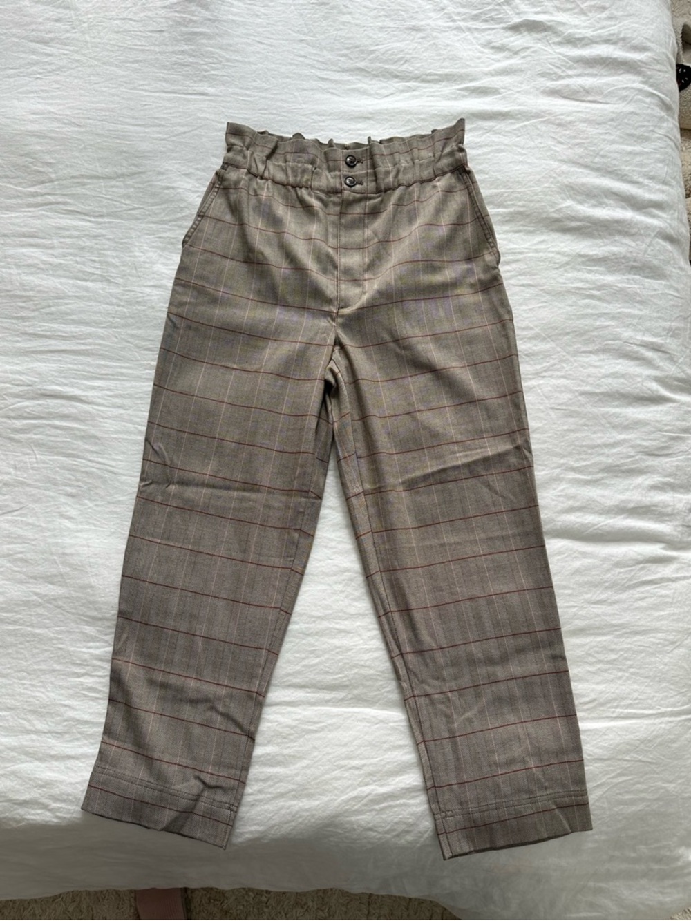 Madewell High-waisted Ankle-length Plaid Trousers - Picture 2 of 4